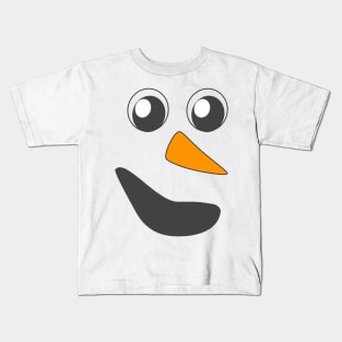 Cute ugly Christmas Snowman Face Kids T-Shirt